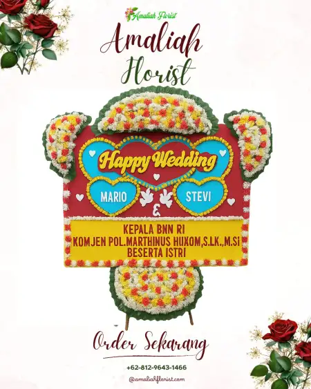 Papan Bunga Pernikahan Sered